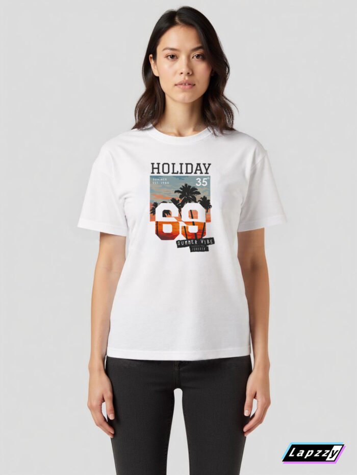 69 Summer Vibe Chill Unisex White Tee