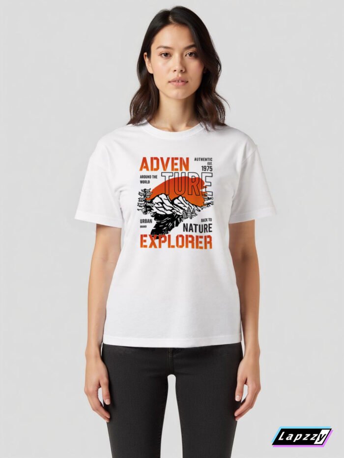 Adventure Explorer Unisex White Tee
