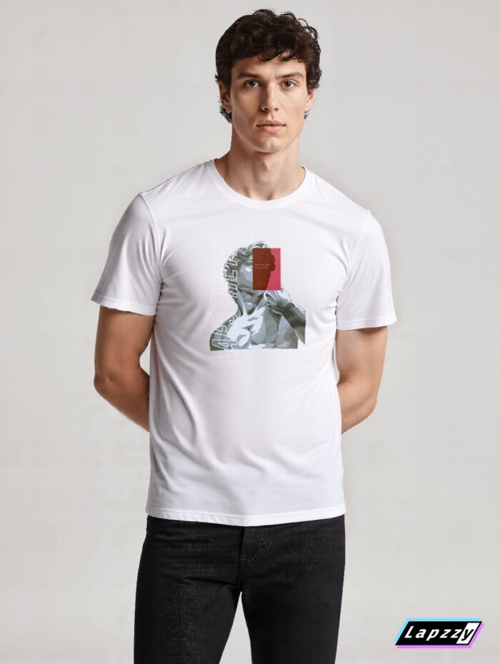 Aesthetic David Unisex White Tee