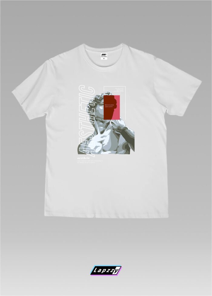 Aesthetic David Unisex White Tee