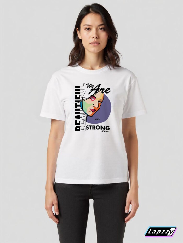 Beautiful And Strong Unisex White Tee