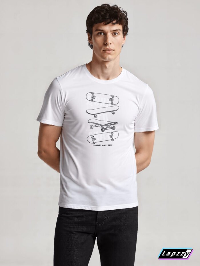 Born To Skate 2nd Unisex White Tee