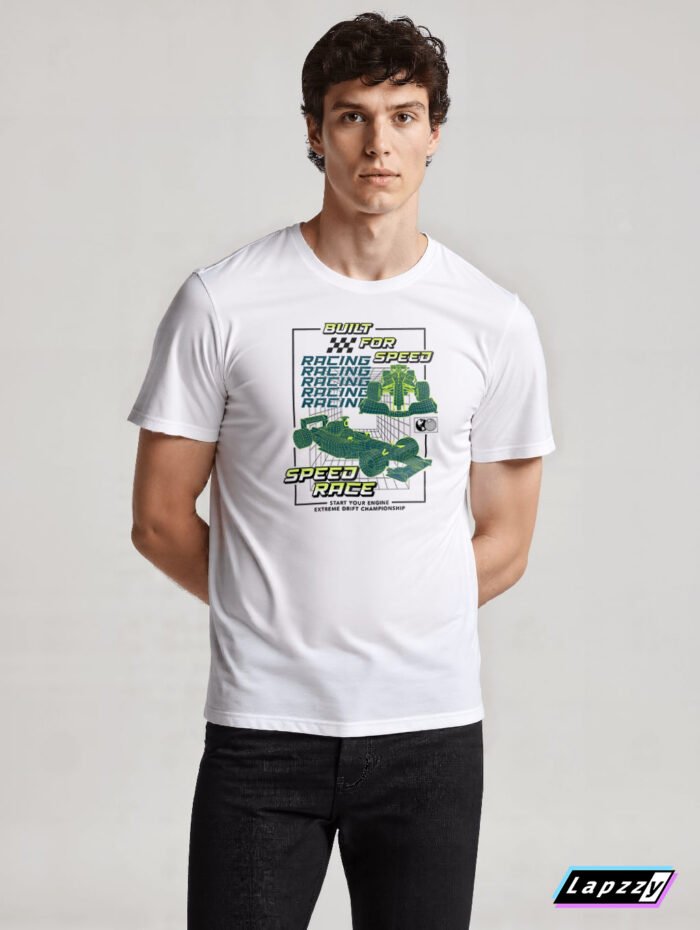 Built For Speed Racing Unisex White Tee