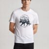 Classic Mountain With Tiger Unisex White Tee