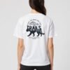 Classic Mountain With Tiger Unisex White Tee