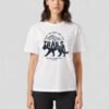Classic Mountain With Tiger Unisex White Tee