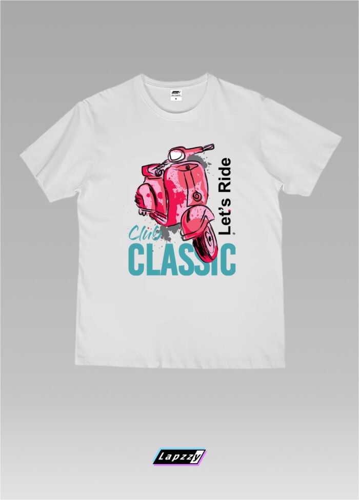 Classic Ride Unisex White Tee