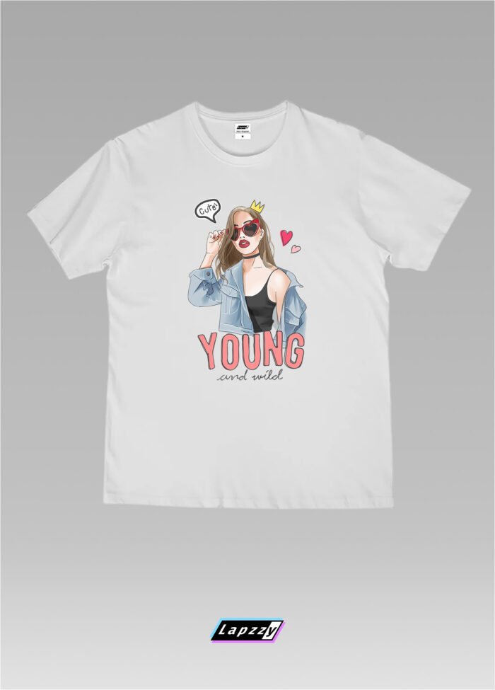 Cute Young Unisex White Tee