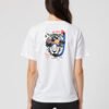 Diving Tiger Unisex White Tee
