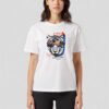 Diving Tiger Unisex White Tee