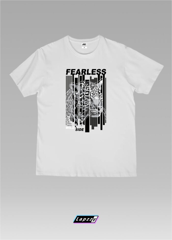 Fearless Leopard Unisex White Tee
