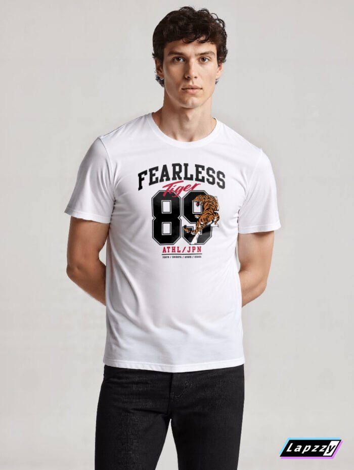 Fearless Tiger 89 Unisex White Tee