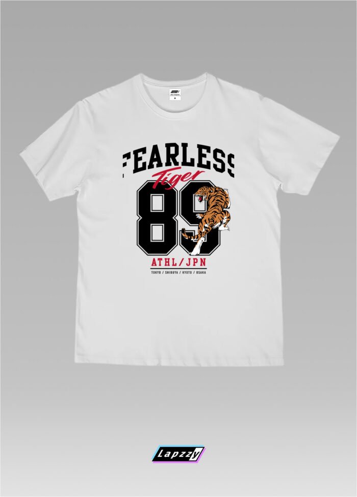 Fearless Tiger 89 Unisex White Tee