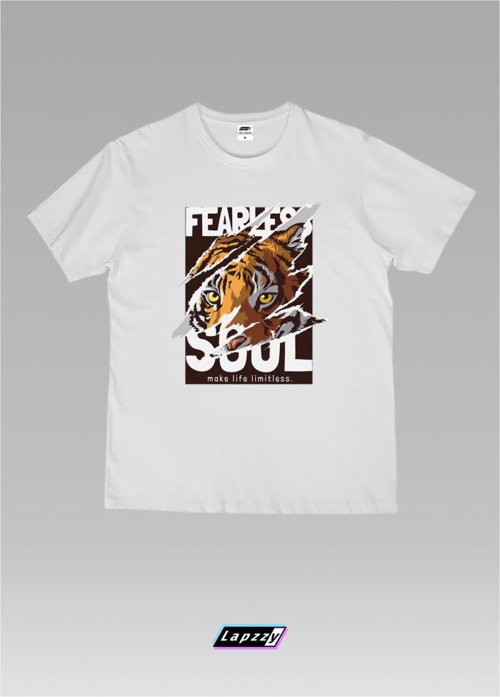 Fearless Tiger Unisex White Tee