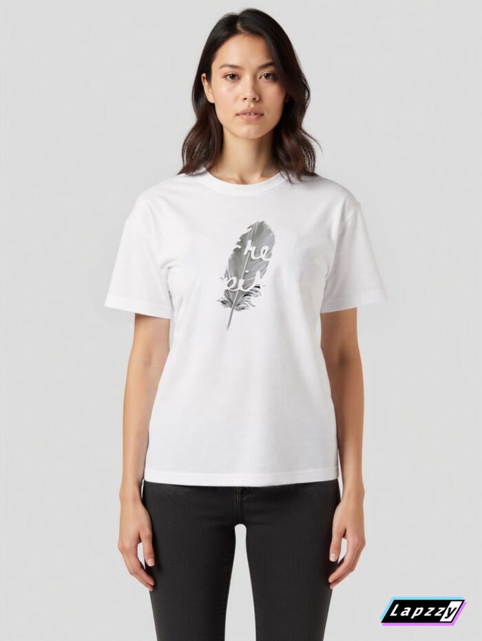Feather Chill Unisex White Tee