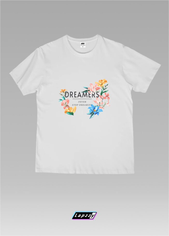 Flowers Dreamers Unisex White Tee