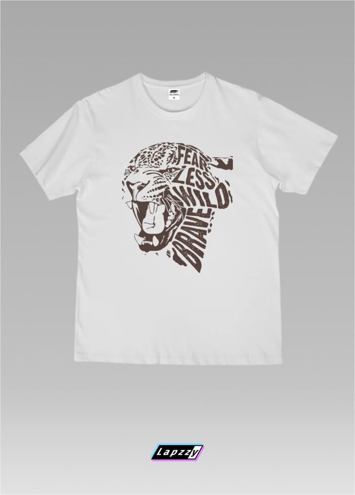 Frearless Wild Brave Unisex White Tee