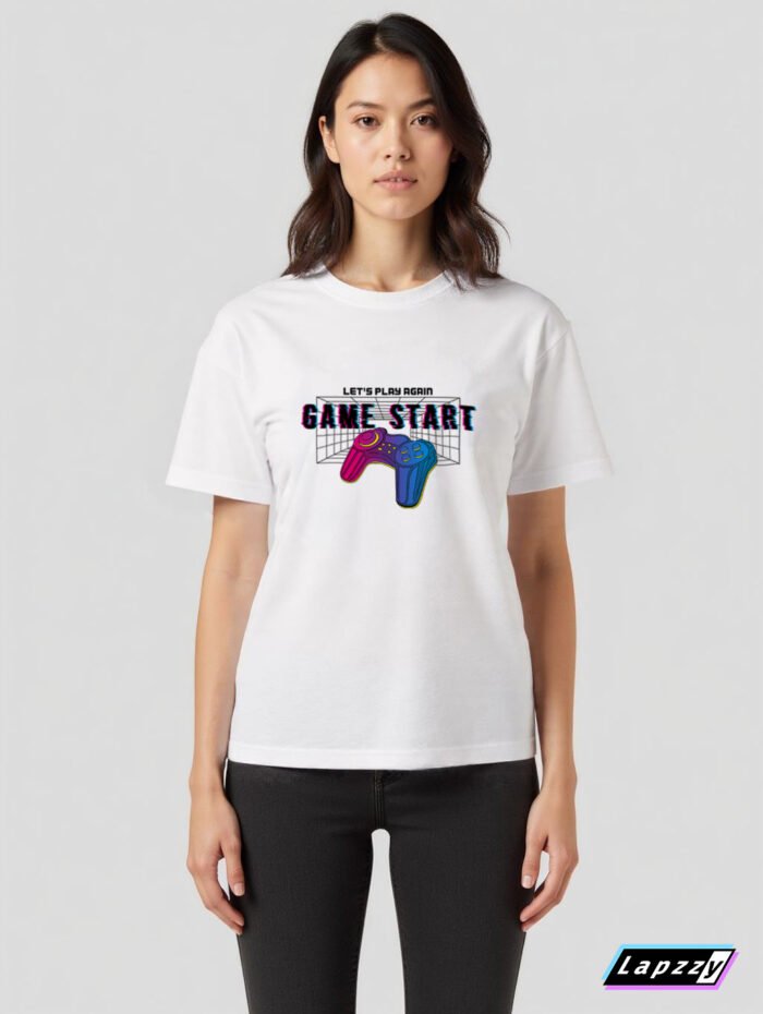 Game Start Contorller Unisex White Tee