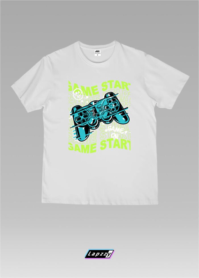 Game Start Joycon Unisex White Tee