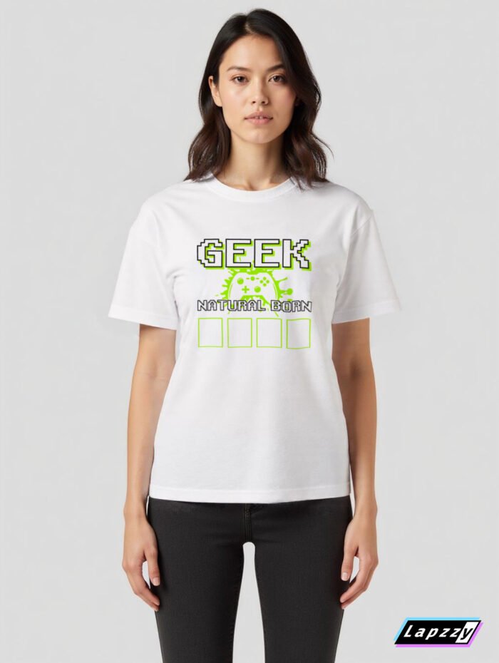 Geek Natural Born Unisex White Tee