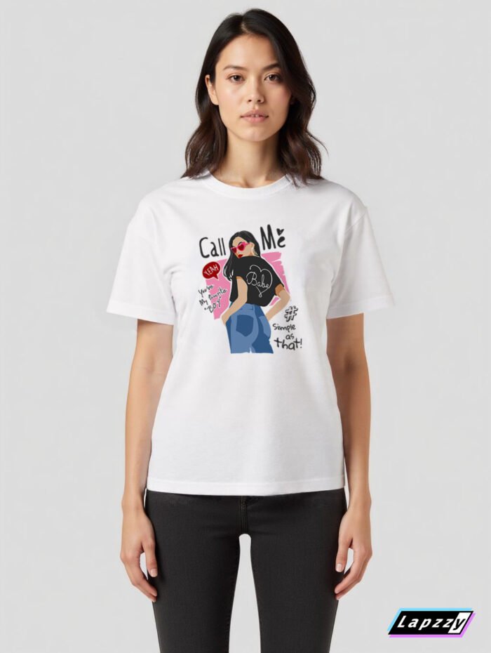 Girl-with-Jeans_w_f With Jeans Unisex White Tee