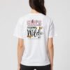 Girls Are Wild Flower Unisex White Tee