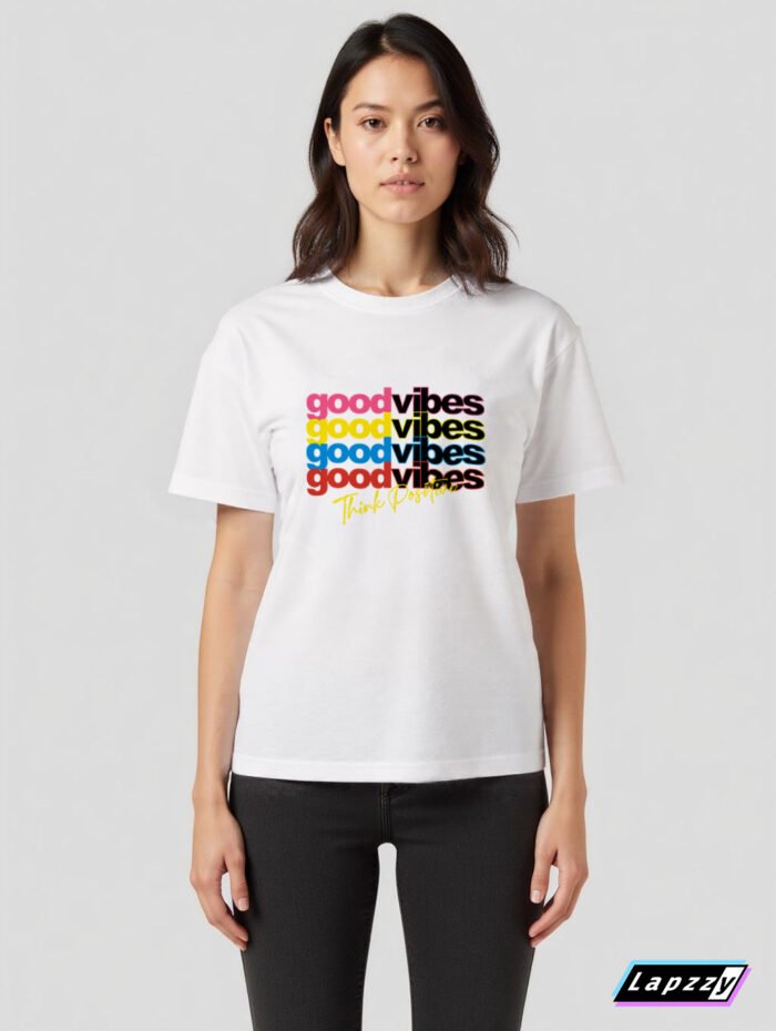 Good Vibes Unisex White Tee
