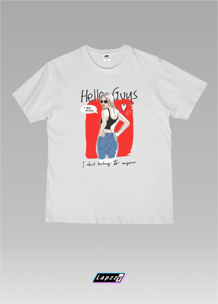 Hello Guys Girls Unisex White Tee