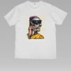 Hip Hop Style Skull Calling Unisex White Tee