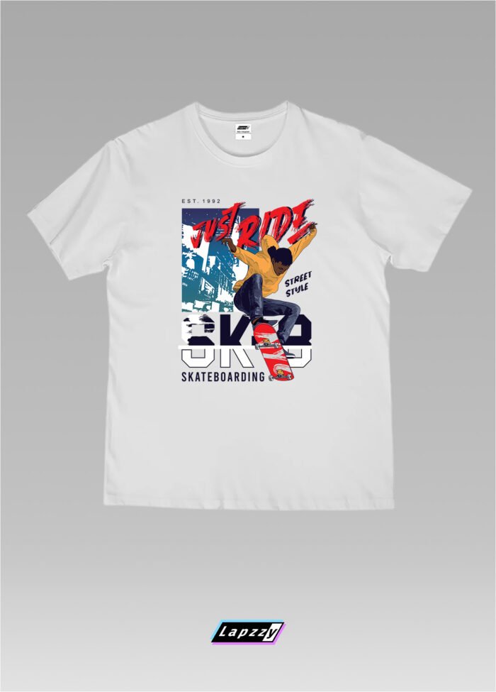 Just Skate Unisex White Tee