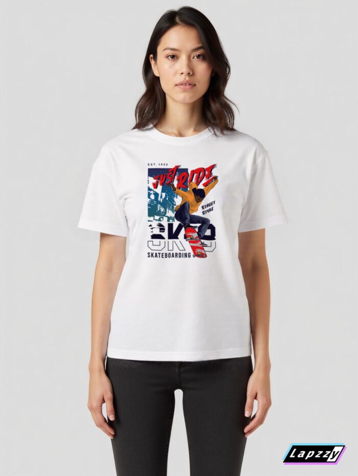 Just Skate Unisex White Tee