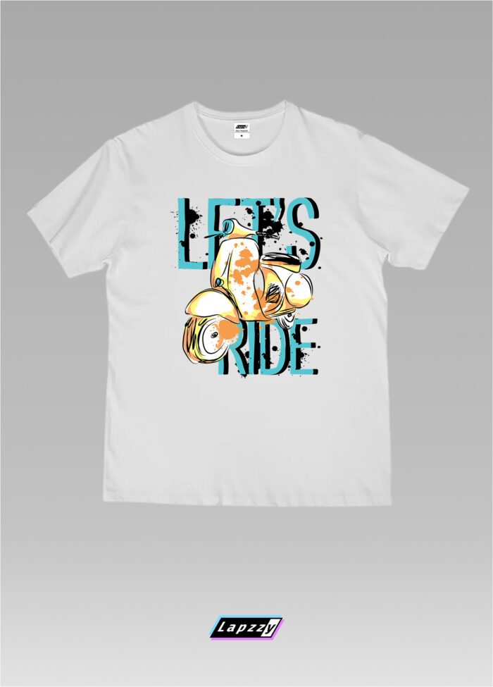 Lets Ride Unisex White Tee