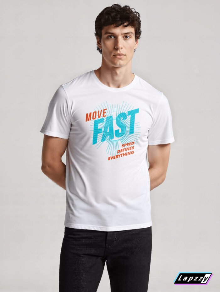 Move Fast Unisex White Tee