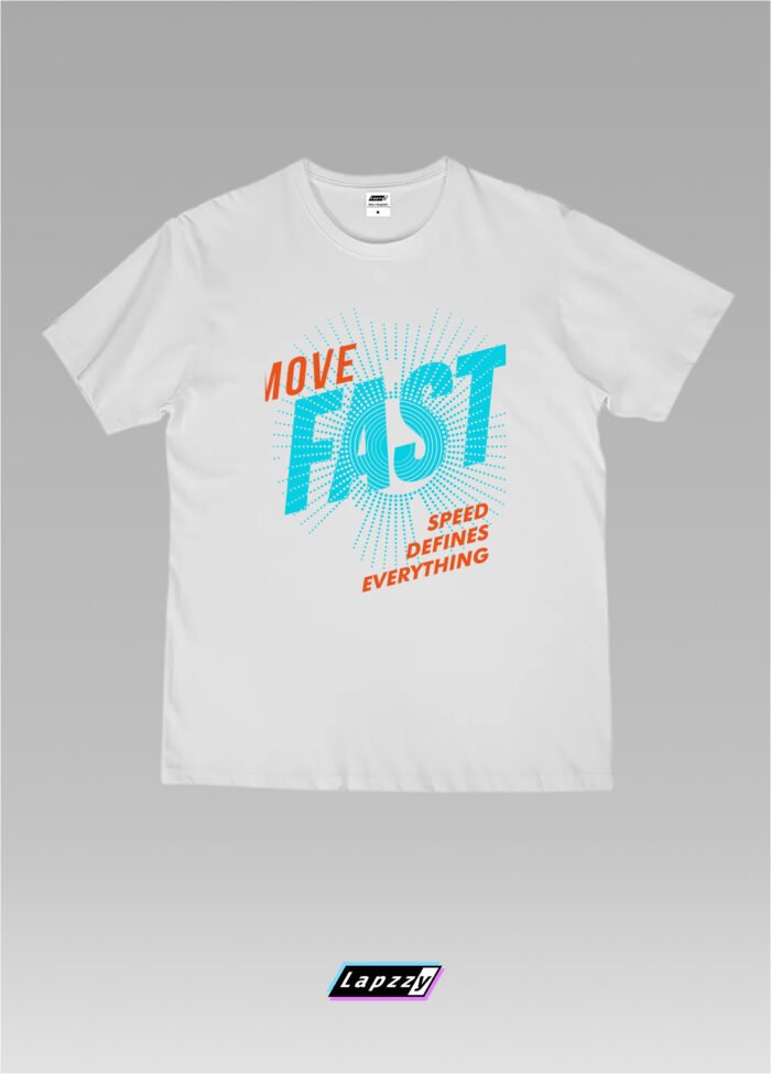 Move Fast Unisex White Tee