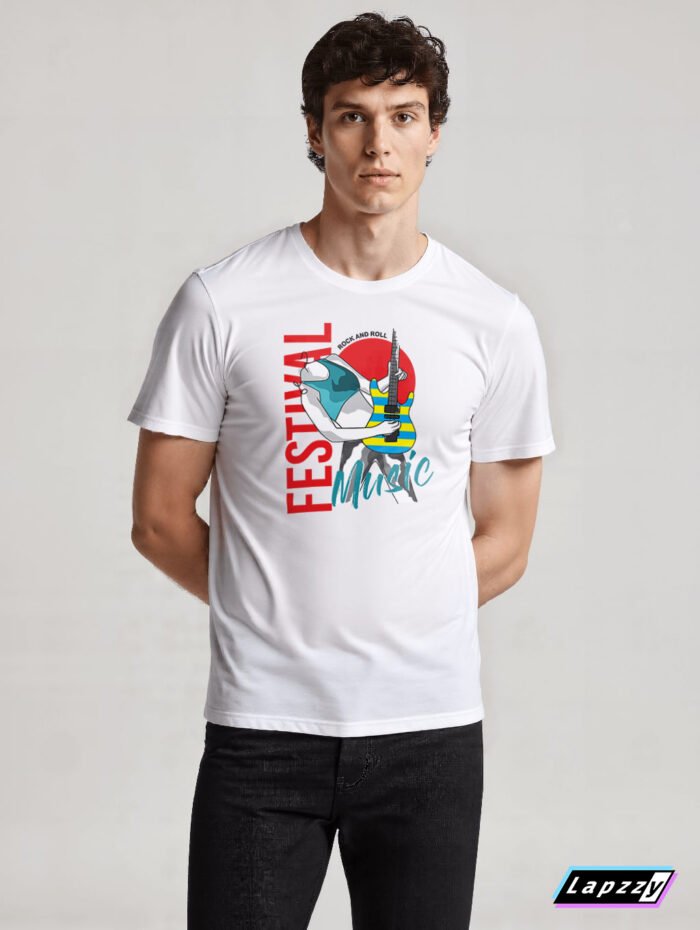 Music Festival Unisex White Tee
