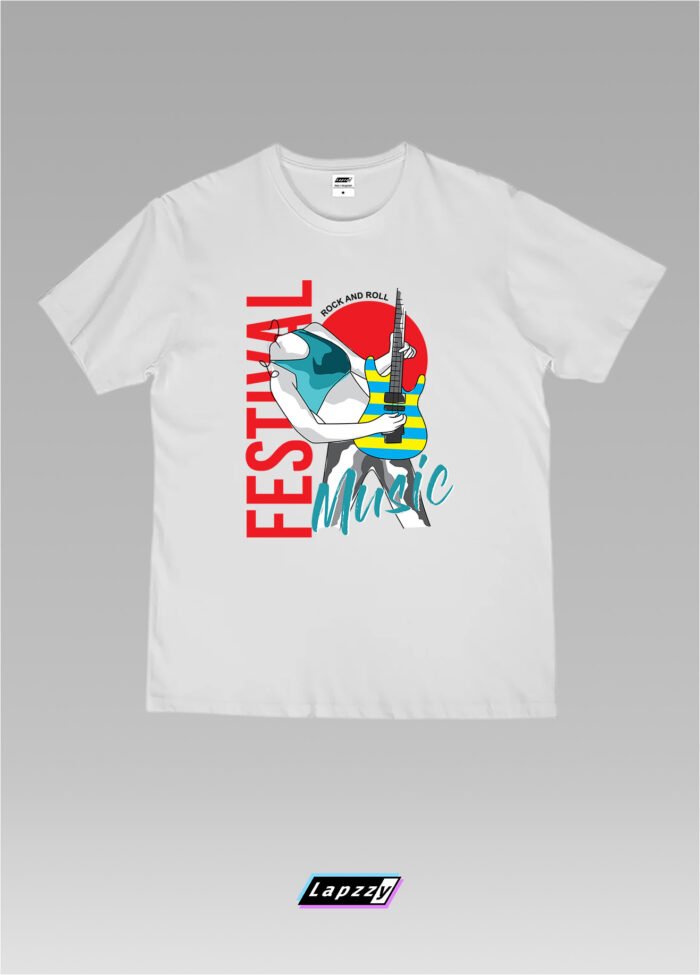 Music Festival Unisex White Tee