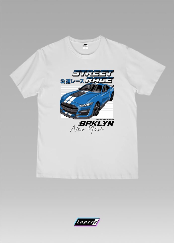 Mustang Street Race Unisex White Tee