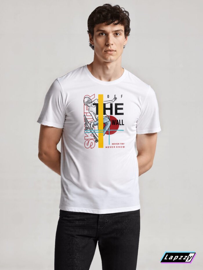 Off The Wall Skater Unisex White Tee