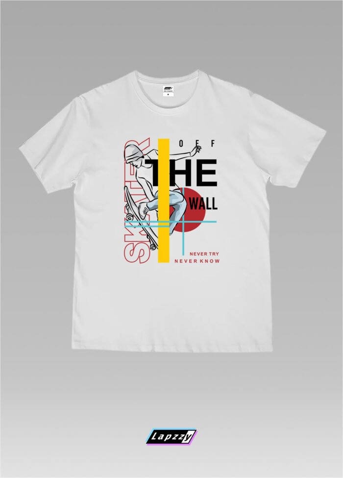 Off The Wall Skater Unisex White Tee