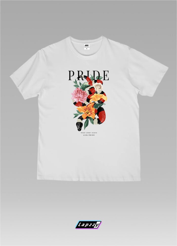 Pride Flower Snake Unisex White Tee