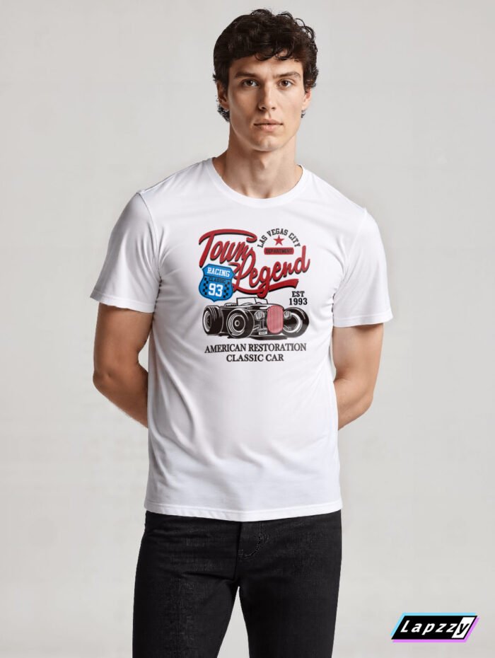 Racing Classic Unisex White Tee
