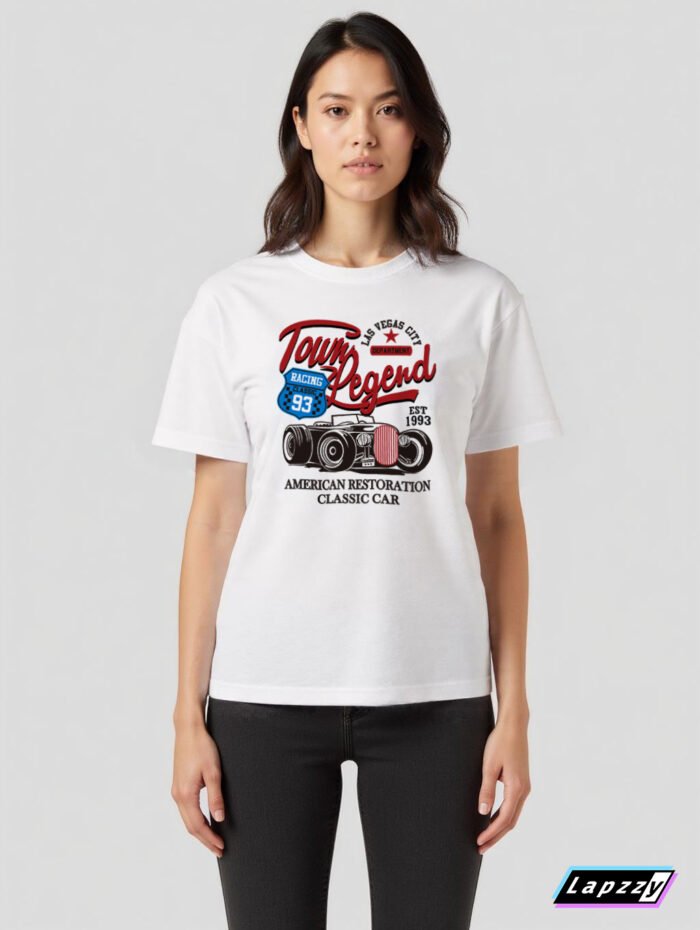 Racing Classic Unisex White Tee