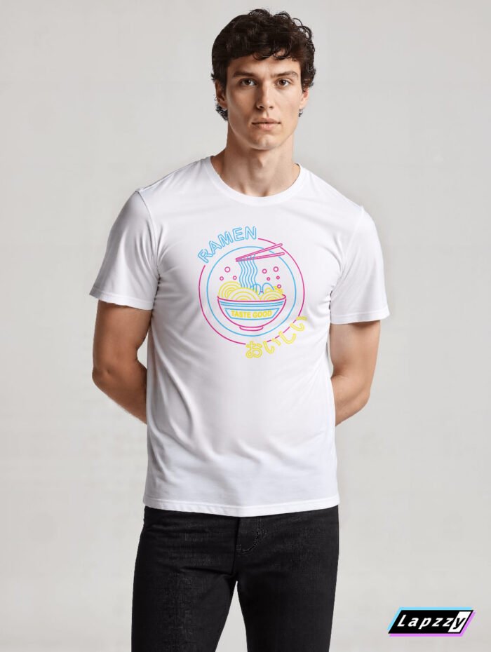 Ramen Neon Unisex White Tee