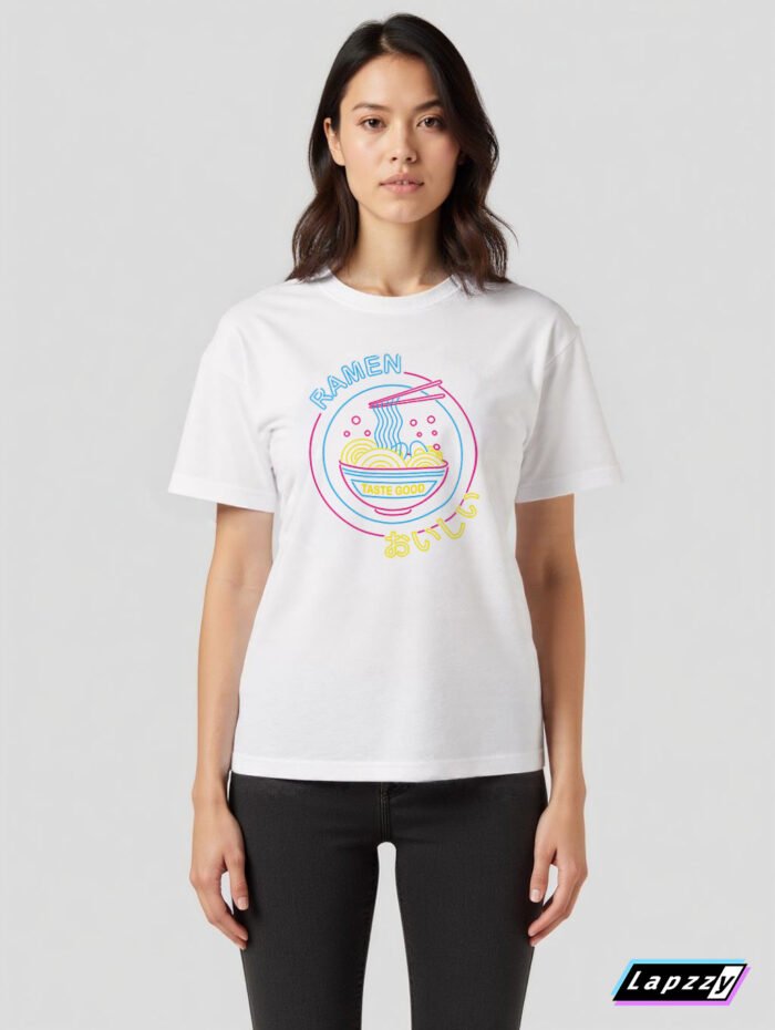 Ramen Neon Unisex White Tee