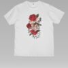 Rose With Sword Unisex White Tee