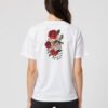 Rose With Sword Unisex White Tee