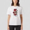 Rose With Sword Unisex White Tee
