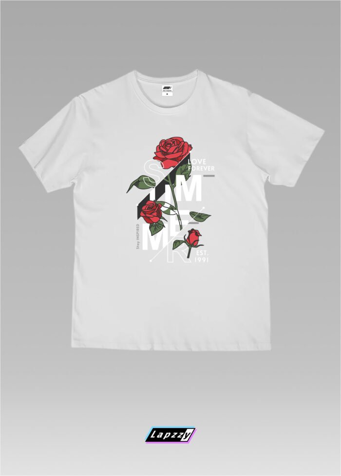 Roses Unisex White Tee