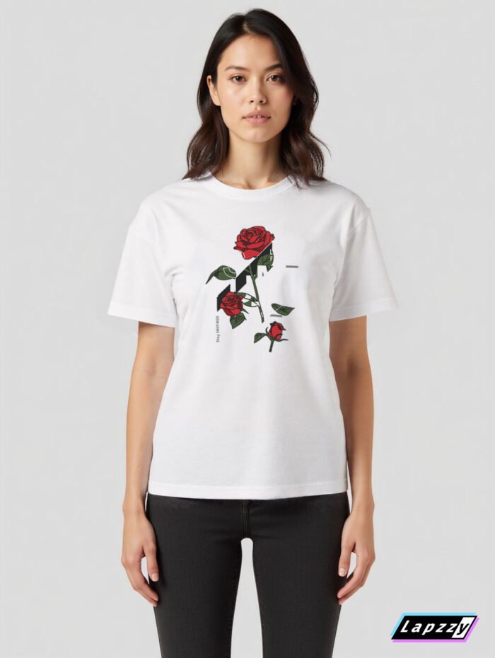 Roses Unisex White Tee