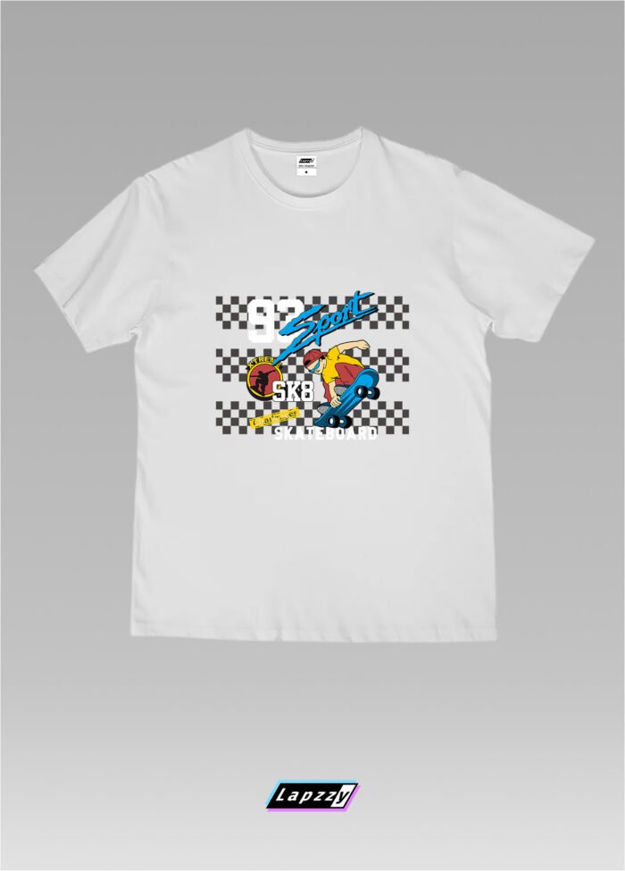 Sk8 Unisex White Tee